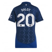 Camiseta Manchester United Diogo Dalot #20 Visitante Equipación para mujer 2024-25 manga corta